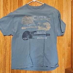 Blue Hard Rock Cafe Graphic T-Shirt
